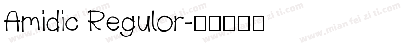 Amidic Regulor字体转换